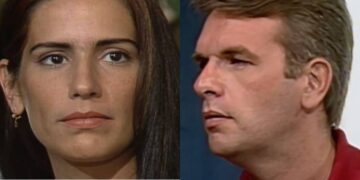 Raquel e César em Mulheres de Areia. (Foto: reprodução)