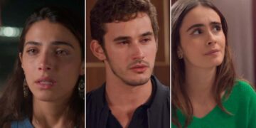 Ísis, Giovanni e Cris em Elas por Elas. (Foto: reprodução)