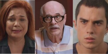 Helena, Sérgio e Marcos em Elas por Elas. (Foto: reprodução)