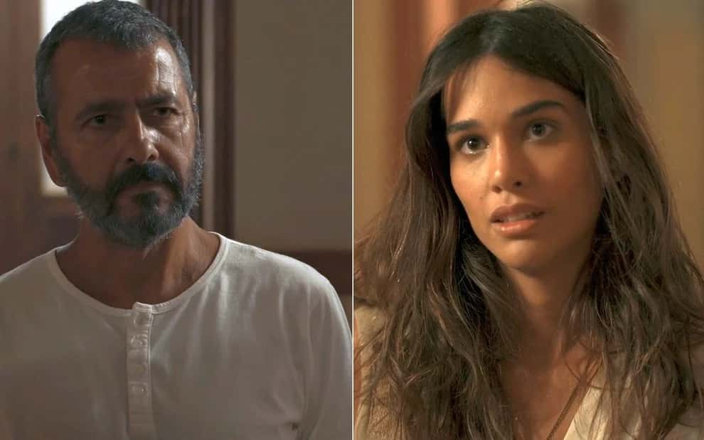 José Inocêncio e Mariana no remake de Renascer. (Foto: reprodução)