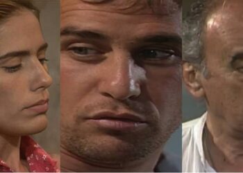 Raquel, Tonho e Floriano em Mulheres de Areia. (Foto: reprodução)