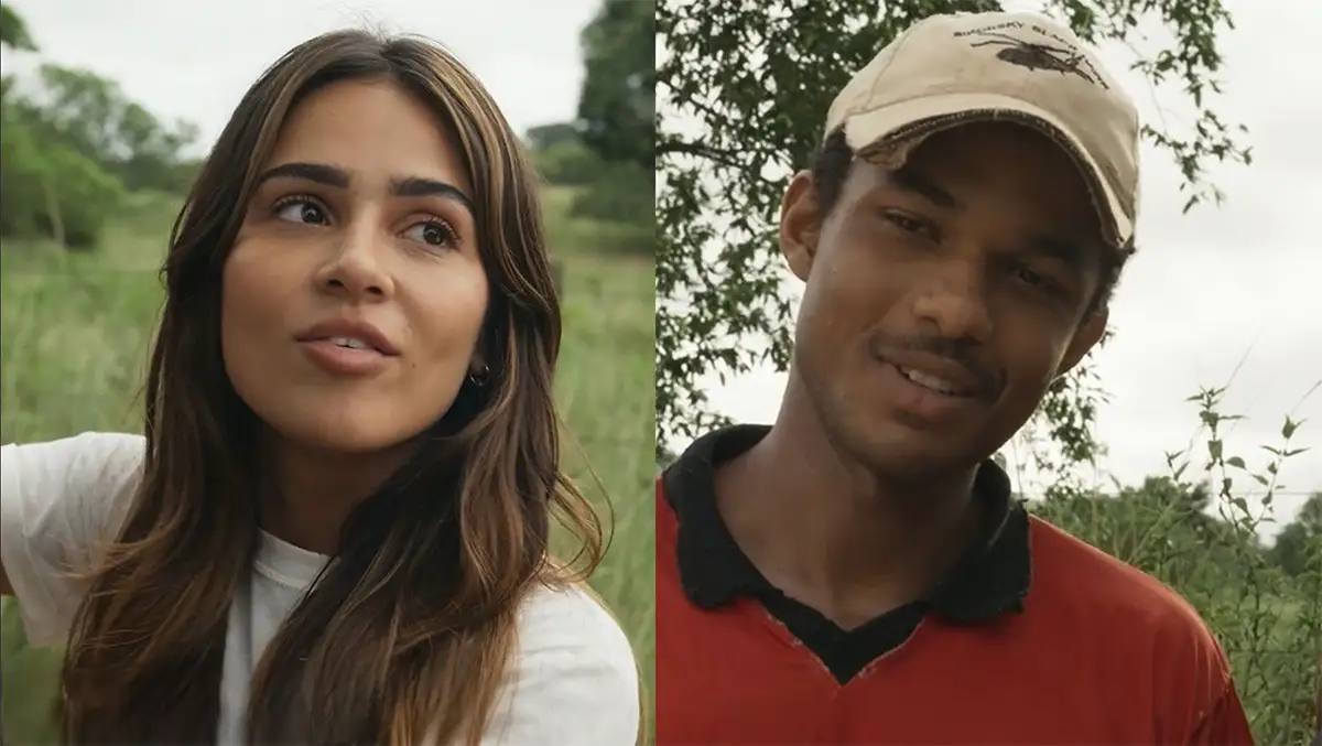 Sandra (à esquerda) e João Pedro (à direita) em Renascer.