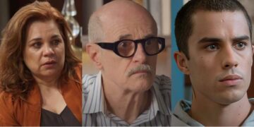 Helena, Sérgio e Marcos em Elas por Elas. (Foto: reprodução)