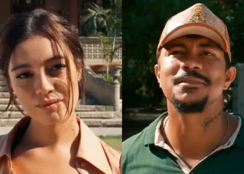Eliana (à esquerda) e Damião (à direita) em Renascer.