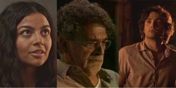 Quinota, Ariosto e Artur em No Rancho Fundo. (Foto: reprodução)