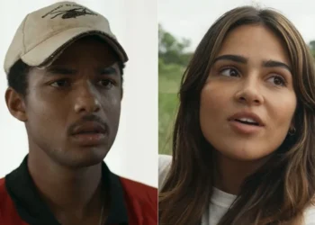 João Pedro (à esquerda) e Sandra (à direita) em Renascer.