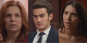 Helena, Giovanni e Ísis em Elas por Elas. (Foto: reprodução)