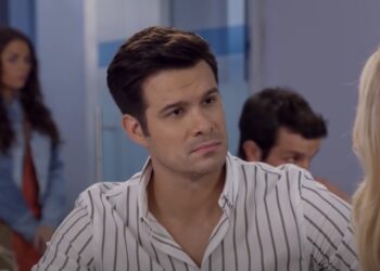 Contigo Sim: Ângela desconfia que Leonardo esconde segredo com loira misteriosa