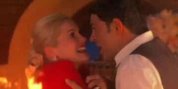 Cristina e Rafael no ateliê pegando fogo