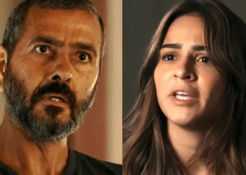 José Inocêncio (à esquerda) e Sandra (à direita) em Renascer.