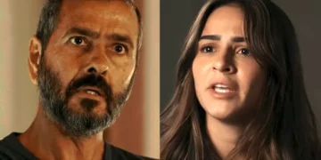 José Inocêncio (à esquerda) e Sandra (à direita) em Renascer.