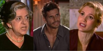 Adelaide, Guto e Cristina em Alma Gêmea. (Foto: reprodução)