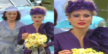 Alma Gêmea: Cristina sobe ao altar usando vestido roxo espantoso e convidados se assustam