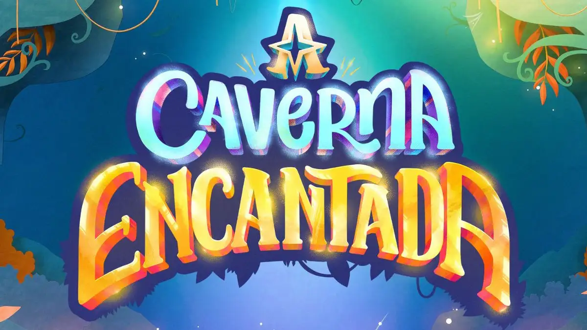 Logo oficial da novela "A Caverna Encantada", do SBT.