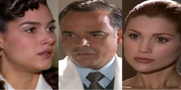 Dalila, Eduardo e Cristina em Alma Gêmea. (Foto: reprodução)
