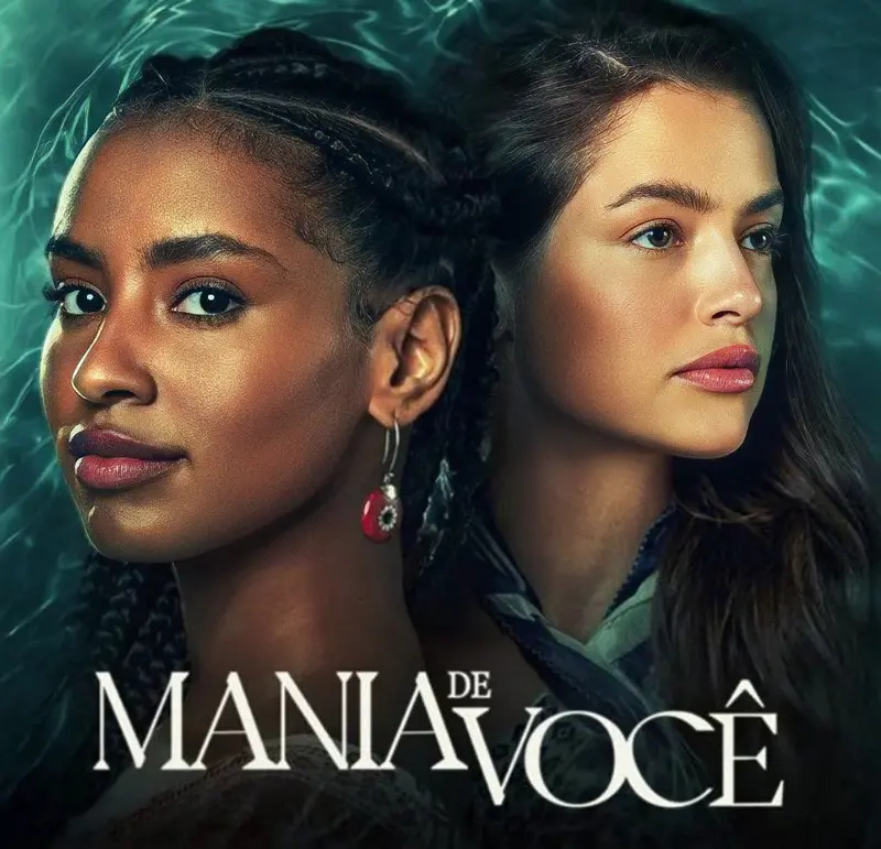 Capa do resumo da novela Mania de Você, da Globo.