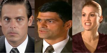 Raul, Rafael e Cristina em Alma Gêmea. (Foto: reprodução)