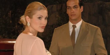 Flávia Alessandra (Cristina) e Thiago Luciano (Ivan) em Alma Gêmea (Foto: Divulgação/TV Globo)