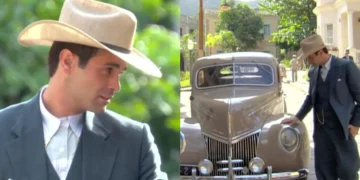 Após conhecer as fazendas de Romeu, Roberval retorna à cidade em seu carro luxuoso e vestindo roupas caras: “enriquei”