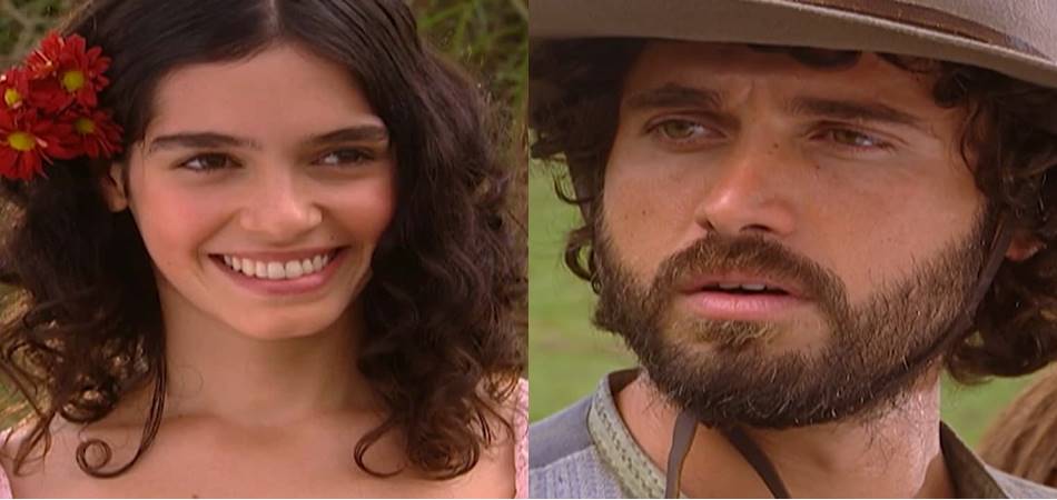 Tina e Tomé em Cabocla. (Foto: reprodução/Globo)