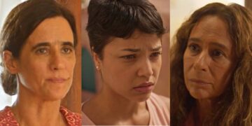 Tia Salete, Margaridinha e Zefa em No Rancho Fundo. (Foto: reprodução/Globo)
