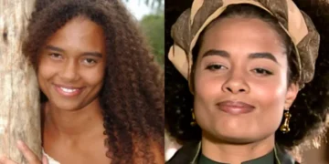 Aisha Jambo como Ritinha em Cabocla e Sabina em Alma Gêmea (Foto: Divulgação/TV Globo/Montagem)