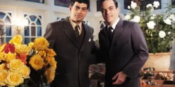 Eduardo Moscovis (Rafael) e Michel Bercovitch (Ciro) em Alma Gêmea (Foto: João Miguel Júnior/TV Globo)