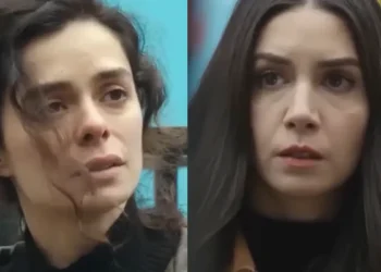 Bahar (à esquerda) e Piril (à direita) em cena de Força de Mulher.
