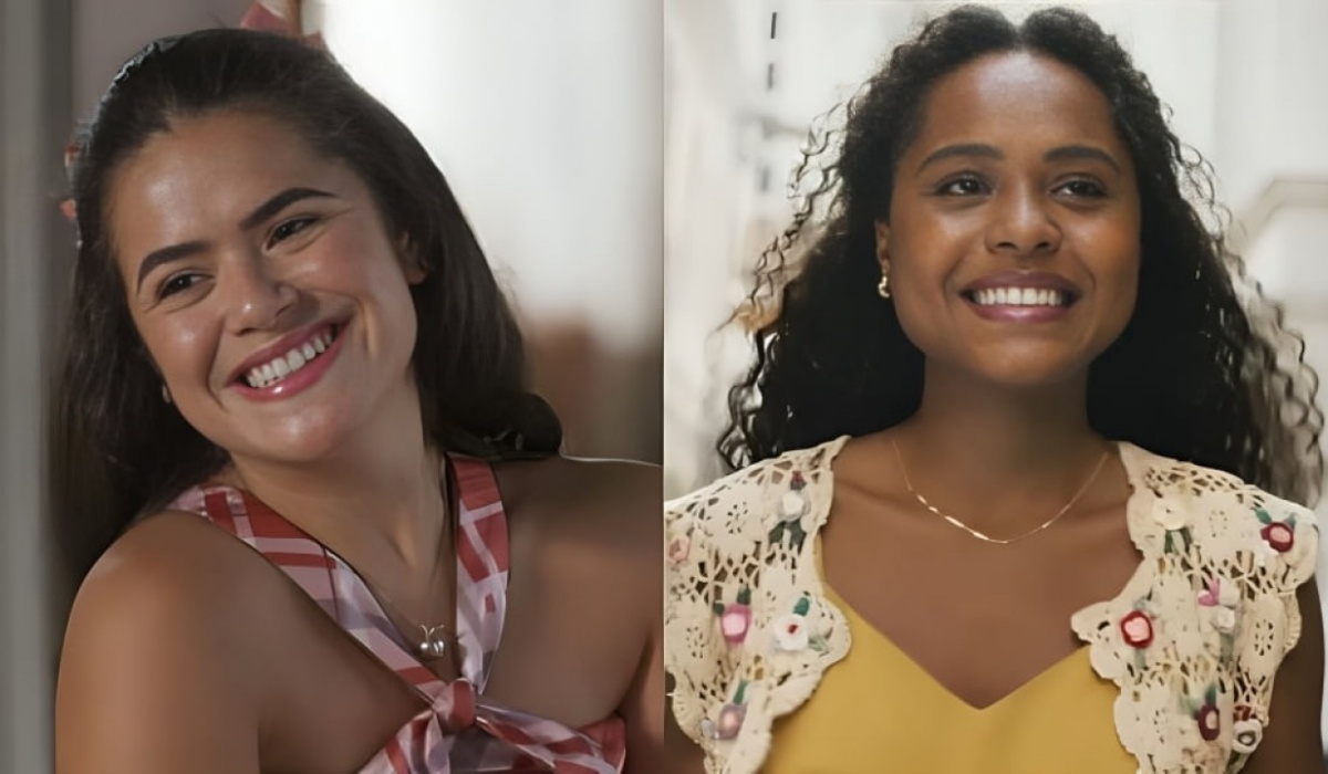 Maisa Silva (Bia) e Duda Santos (Beatriz) em Garota do Momento (Foto: Reprodução/TV Globo)