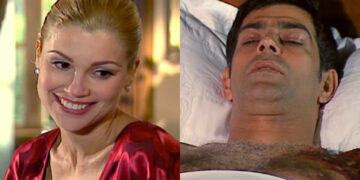 Cristina e Rafael em Alma Gêmea. (Foto: reprodução/Globo)