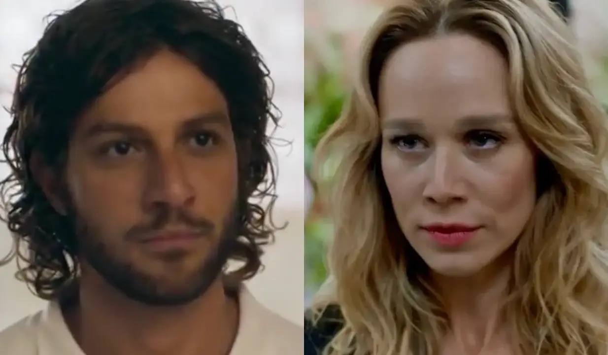 Mavi (Chay Suede) e Ísis (Mariana Ximenes) em Mania de Você (Foto: Reprodução/TV Globo)