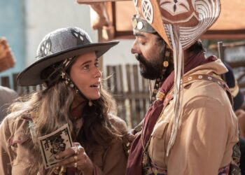 Isadora Cruz e Thomás Aquino em Guerreiros do Sol (Foto: Estevam Avellar/TV Globo)