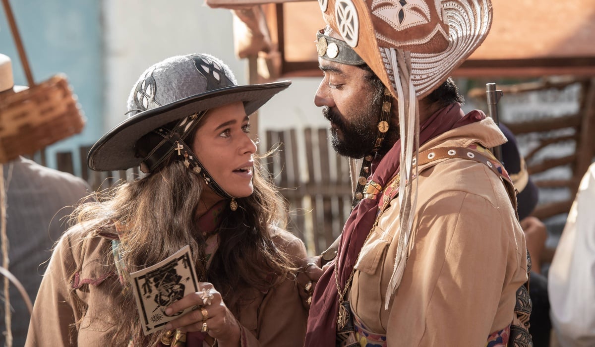 Isadora Cruz e Thomás Aquino em Guerreiros do Sol (Foto: Estevam Avellar/TV Globo)