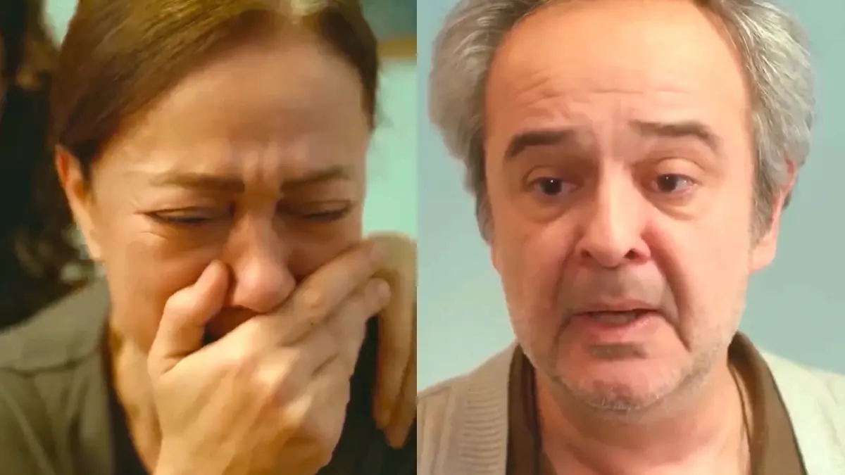 Hatice chorando (à esquerda) e Enver (à direita) em Força de Mulher.