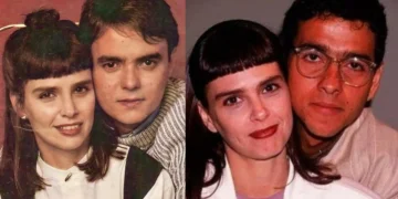 Lídia Brondi com Cássio Gabus Mendes e Marcos Palmeira em Vale Tudo (Foto: Divulgação/TV Globo)