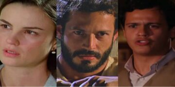 Mariquinha, Tobias e Neco em Cabocla. (Foto: reprodução/Globo)