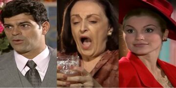 Rafael, Débora e Cristina em Alma Gêmea. (Foto: reprodução/Globo)