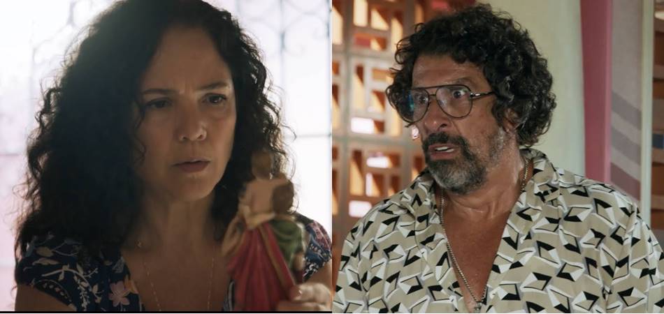 Doralice e Osmar em cena da novela Volta Por Cima. (Foto: reprodução/Globo)