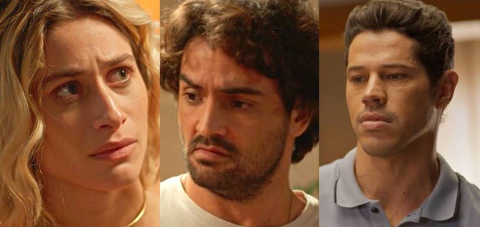 Blandina, Artur e Marcelo em No Rancho Fundo. (Foto: reprodução/Globo)