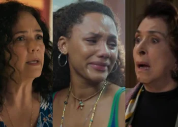 Doralice (Tereza Seiblitz), Madalena (Jéssica Ellen) e Belisa (Betty Faria) em Volta por Cima (Foto: Reprodução/TV Globo)