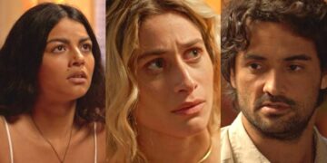 Quinota, Blandina e Artur em No Rancho Fundo. (Foto: reprodução/Globo)