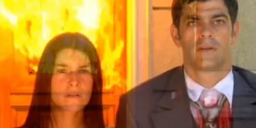 Serena (Priscila Fantin) e Rafael (Eduardo Moscovis) no final de Alma Gêmea (Foto: Reprodução/TV Globo)