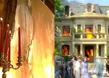 Último capítulo: Com a morte de Cristina, o fogo destrói toda a casa de Rafael e o lugar fica inabitável por muito tempo