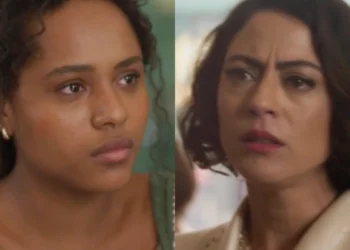 Beatriz (Duda Santos) reencontra Clarice (Carol Castro) em Garota do Momento (Foto: Reprodução/TV Globo)