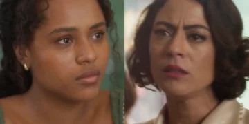 Beatriz (Duda Santos) reencontra Clarice (Carol Castro) em Garota do Momento (Foto: Reprodução/TV Globo)