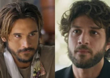 Nicolas Prattes (Rudá) e Chay Suede (Mavi) em Mania de Você (Foto: Reprodução/TV Globo)