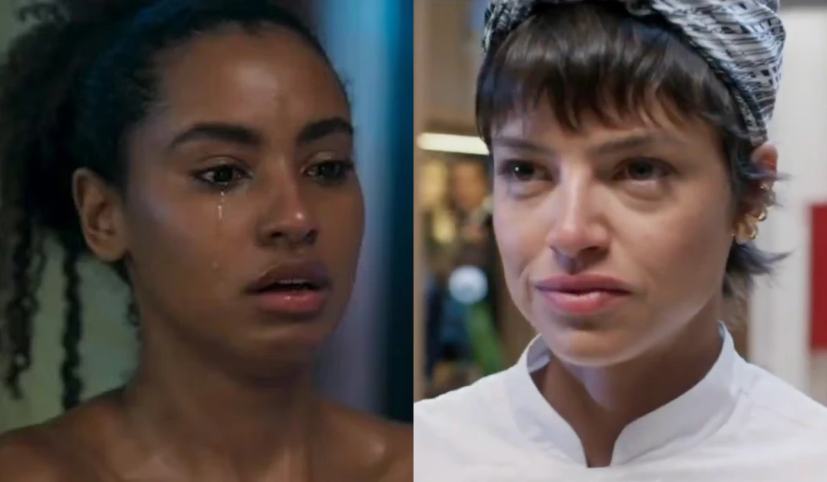 Viola (Gabz) e Luma (Agatha Moreira) em Mania de Você (Foto: Reprodução/TV Globo)