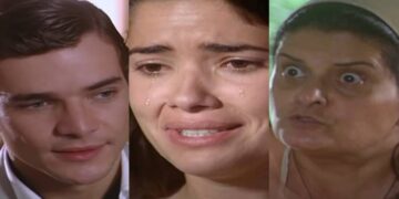 Luís, Zuca e Bina em Cabocla. (Foto: reprodução/Globo)