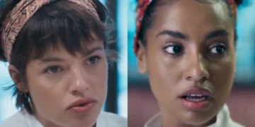 Luma (Agatha Moreira) e Viola (Gabz) em Mania de Você (Foto: Reprodução/TV Globo)