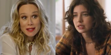 Ísis (Mariana Ximenes) e Michele (Alanis Guillen) em Mania de Você (Foto: Reprodução/TV Globo)